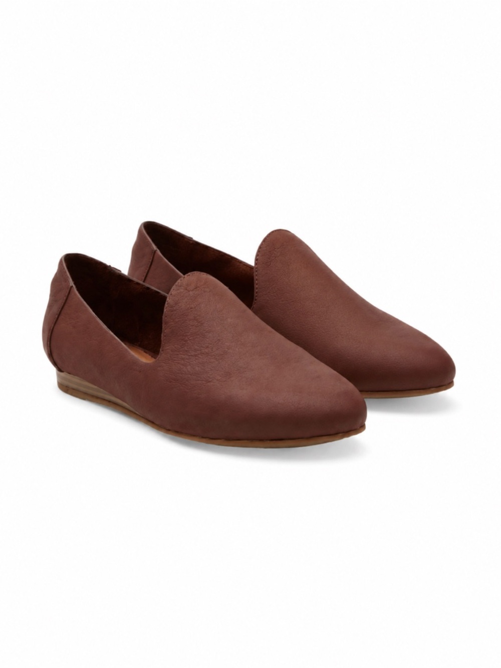 TOMS Dark Brown Darcy mini Wedge Flats, Slip ons, Removable eco content size 6